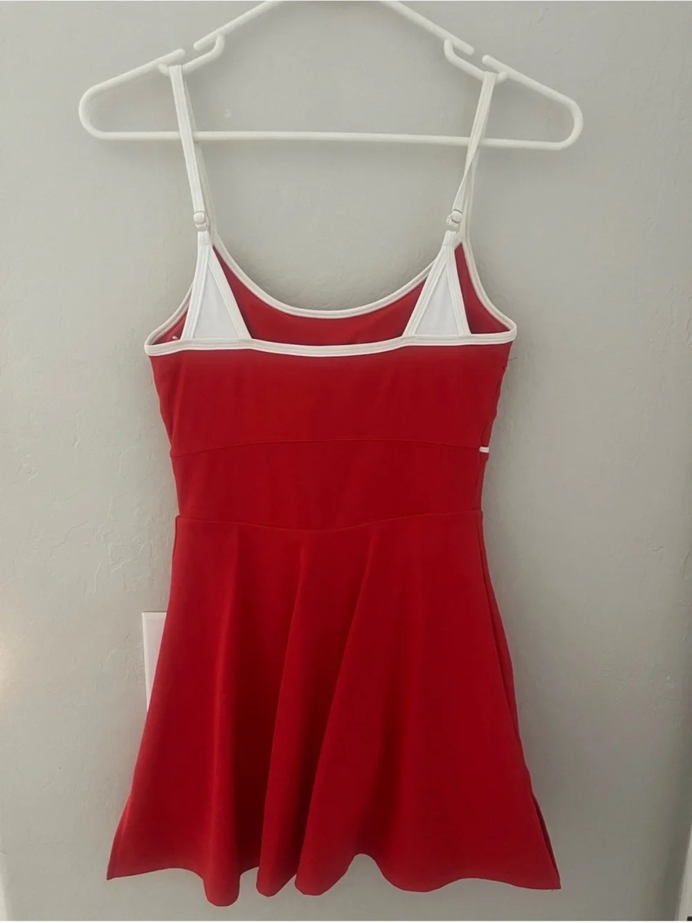 ALO Yoga Red Sports Tank with White Logo